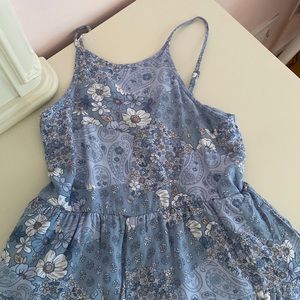 Abercrombie kids girls blue paisley romper
